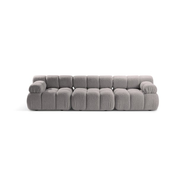 Jasnoszara sofa modułowa z materiału bouclé 282 cm Bellis – Micadoni Home