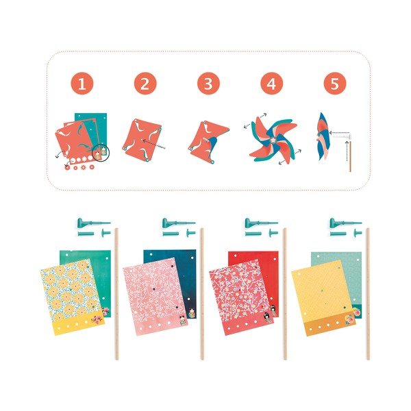 Zestaw do stworzenia 4 wiatraczków Djeco-image-2
