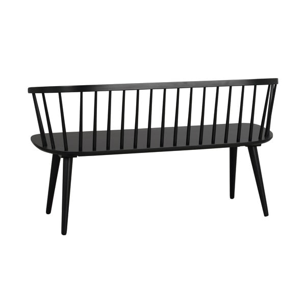 Czarna drewniana ławka Rowico Carmen-image-1