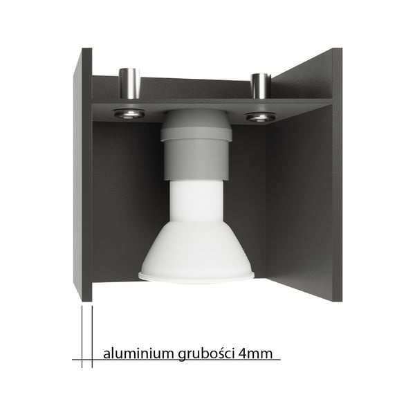 Biała lampa sufitowa z metalowym kloszem 10x10 cm Lorum – Sollux-image-3