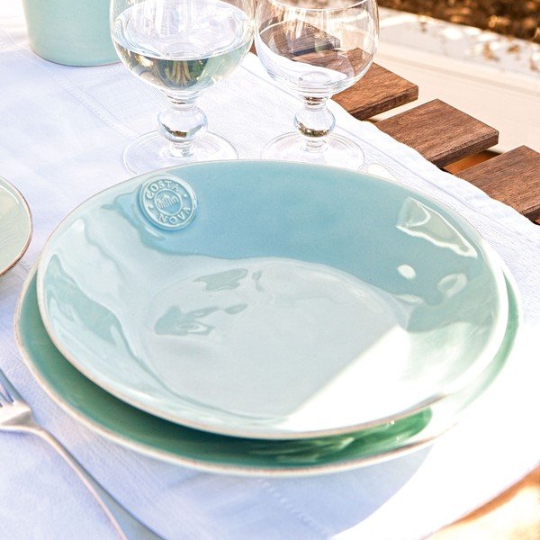 Turkusowy kamionkowy głęboki talerz Costa Nova Nova, ⌀ 25 cm-image-1