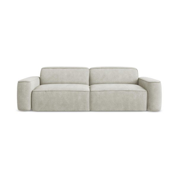 Kremowa sofa z tkaniny szenilowej 244 cm Omao – Makamii