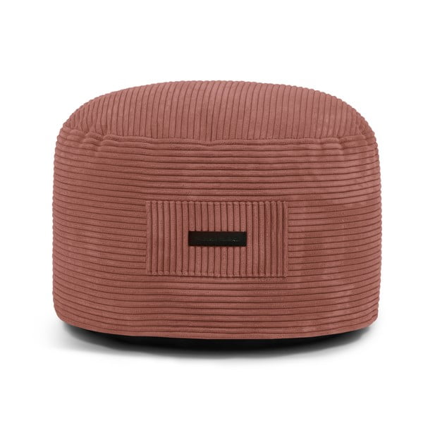 Ceglasty sztruksowy puf Om 60 – SLOWDOWN