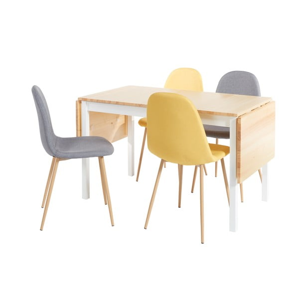 Zestaw stołu Brisbane i czterech krzeseł Lissy – Bonami Essentials