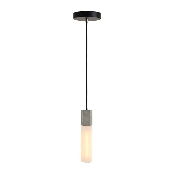 Szara lampa wisząca ze ściemniaczem ø 6 cm Basalt – tala