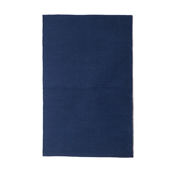 Niebieski bawełniany ręcznie tkany dywan Pipsa Navy, 140x200 cm