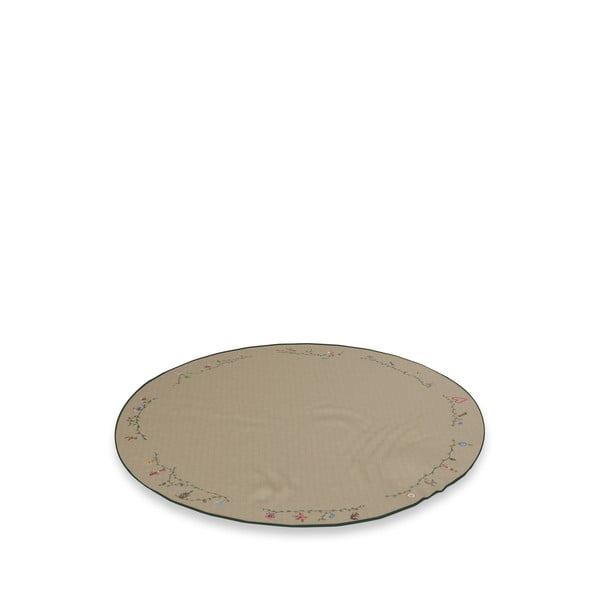 Beżowy bawełniany okrągły dywan pod choinkę ze świątecznym motywem ø 130 cm Hammershøi Christmas – Kähler Design-image-2