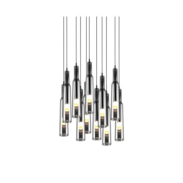 Lampa wisząca LED w kolorze srebra ze szklanym kloszem ø 50 cm Lucent – Trio Select-image-2