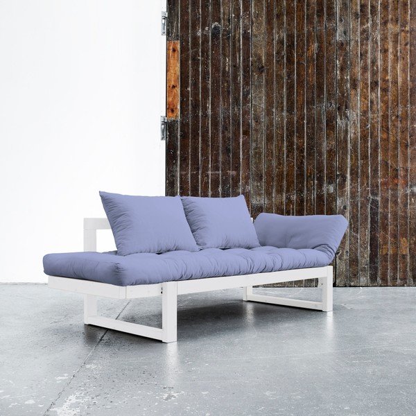 Sofa rozkładana Karup Edge White/Blue Breeze-image-1