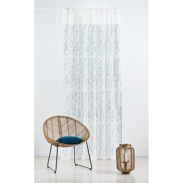 Biało-niebieska firanka 300x260 cm Urma – Mendola Fabrics-image-1