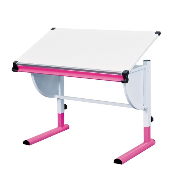 Różowo-białe biurko regulowane 13Casa Beckett