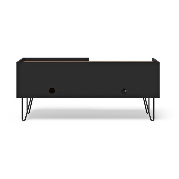 Czarna szafka pod TV w dekorze orzecha 140x59 cm Nina – TemaHome-image-3