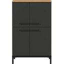 Ciemnoszara wysoka szafka łazienkowa w dekorze dębu 60x97 cm Yonkers – Germania