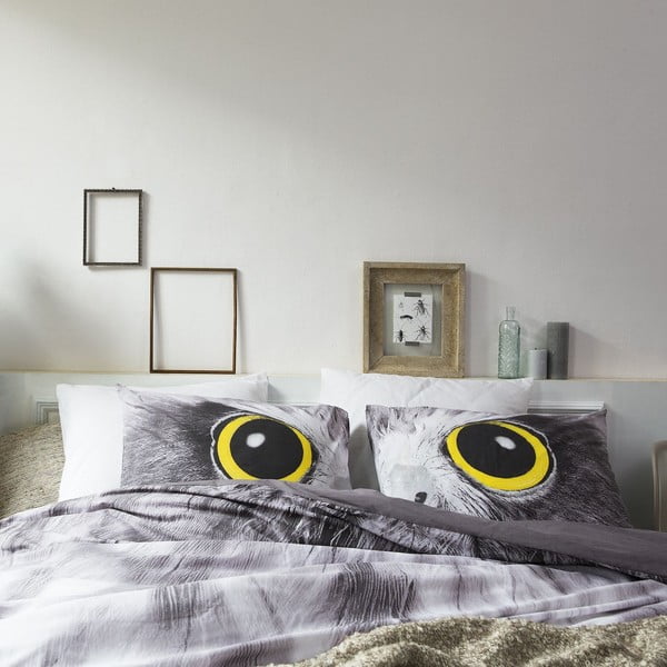 Pościel Owl Look Grey, 140x200 cm