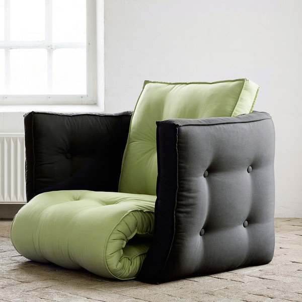 Fotel rokładany Karup Dice Pistachio/Gray
