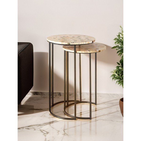 Okrągłe stoliki zestaw 2 szt. ø 38 cm Halle – Premier Housewares-image-1