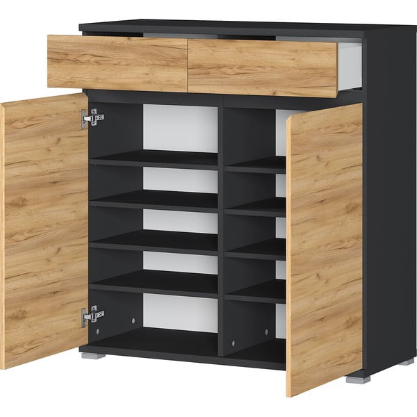 Szafka na buty w dekorze dębu z szufladami Lissabon – Germania-image-2