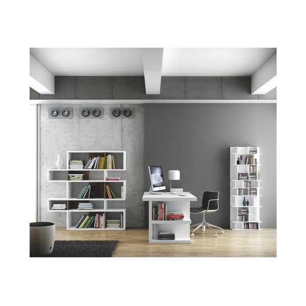 Biała wysoka biblioteczka TemaHome Panorama-image-4