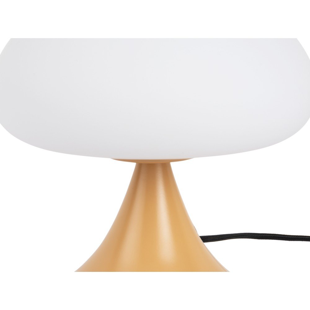 Metalowa lampa stołowa w kolorze ochry ze szklanym kloszem (wysokość 21 cm) Hongo – Leitmotiv (zdjęcie 3)