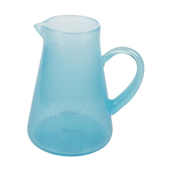 Niebieski dzbanek szklany Kaleidos Wheezed, 1 litr