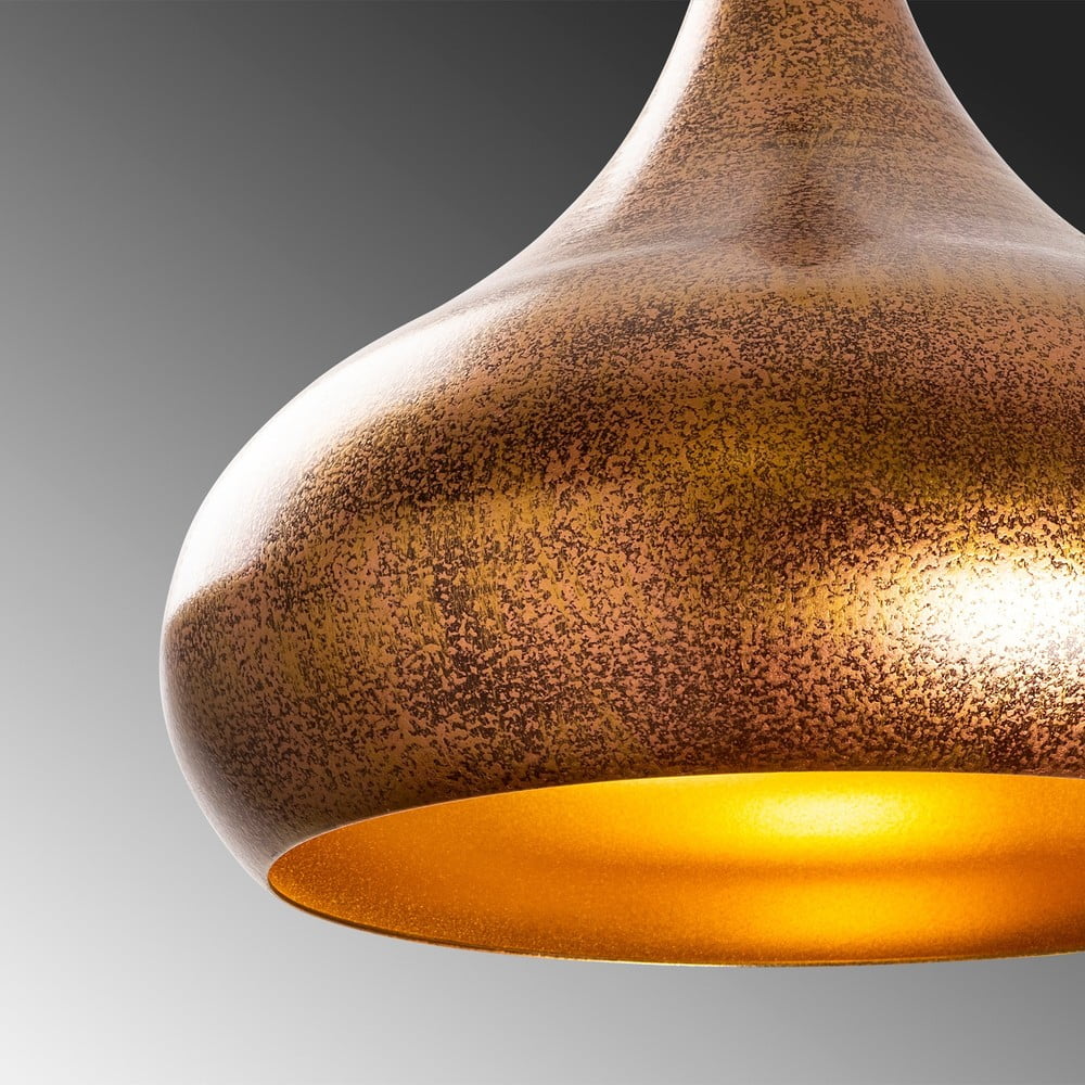 Lampa wisząca w kolorze miedzi z metalowym kloszem ø 30 cm Muba – Opviq lights (zdjęcie 6)