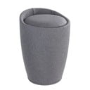 Szary kosz na pranie i taboret w jednym Wenko Linen Look, 20 l