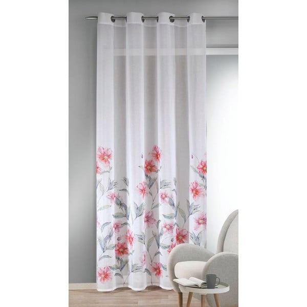Biało-różowa zasłona 135x245 cm – Sehlbach-image-1