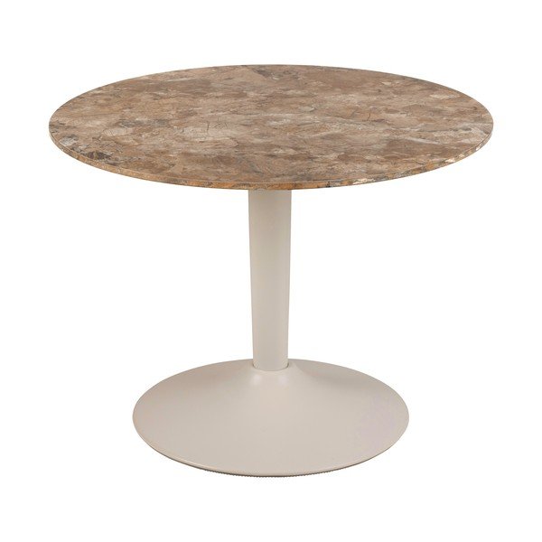 Brązowy okrągły stolik z ceramicznym blatem ø 60 cm Malta – Actona