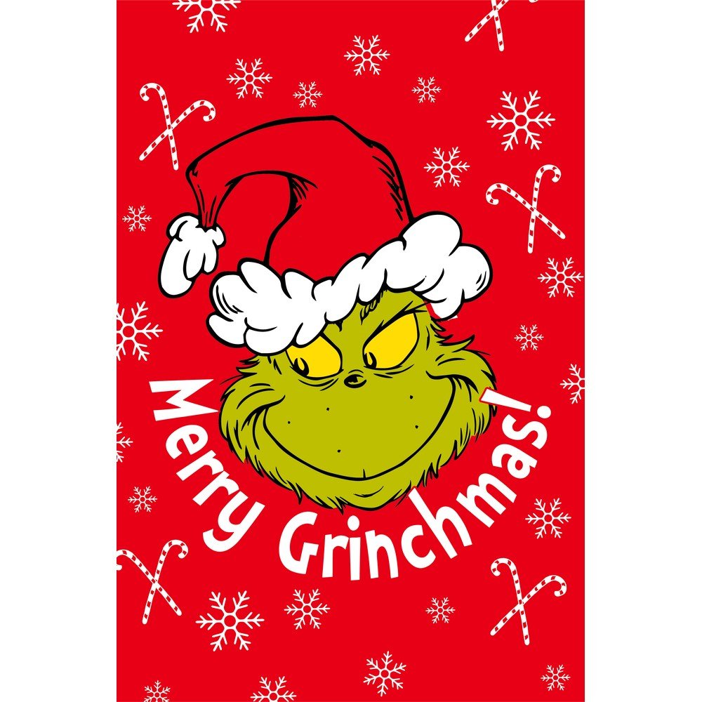 Czerwony koc dziecięcy z mikfroflaneli 100x150 cm Grinch – Jerry Fabrics