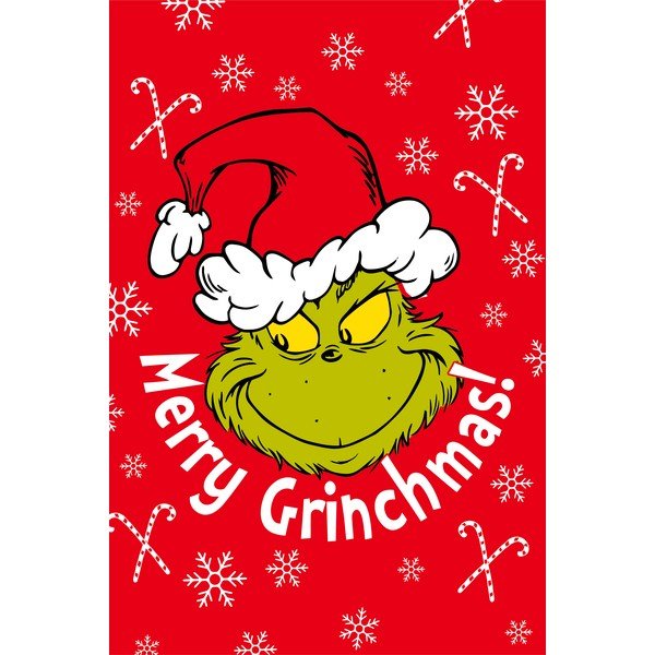 Czerwony koc dziecięcy z mikfroflaneli 100x150 cm Grinch – Jerry Fabrics