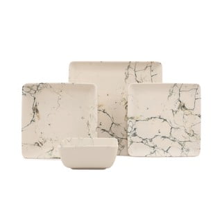 24-częściowy zestaw porcelanowych naczyń Kütahya Porselen Marble