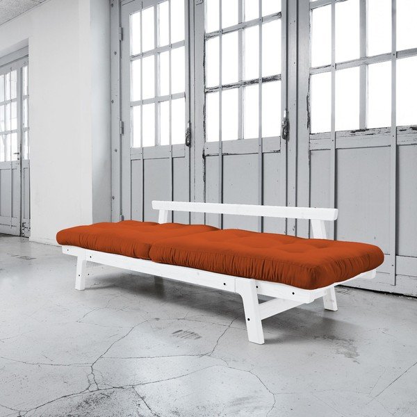 Sofa rozkładana Karup Step White/Orange-image-3