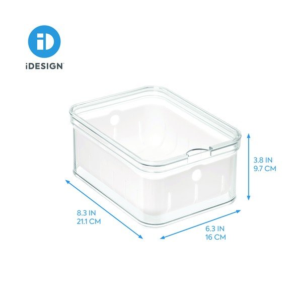 Przezroczysty pojemnik z wieczkiem iDesign, 21x16 cm-image-3