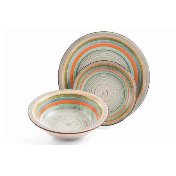 Zestaw kolorowych naczyń 18-częściowy z kamionki Villa d'Este Mykonos Sombrerors-image-2