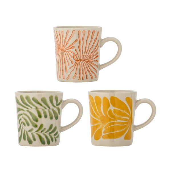 Kamionkowe filiżanki do cappuccino zestaw 3 szt. 205 ml Fauni – Bloomingville