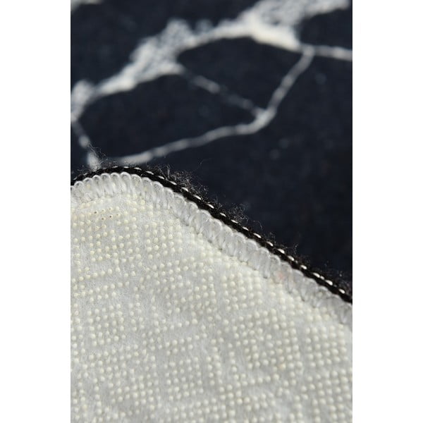 Czarno-biały dywanik łazienkowy z marmurkowym motywem Foutastic Marble, 60x40 cm-image-4