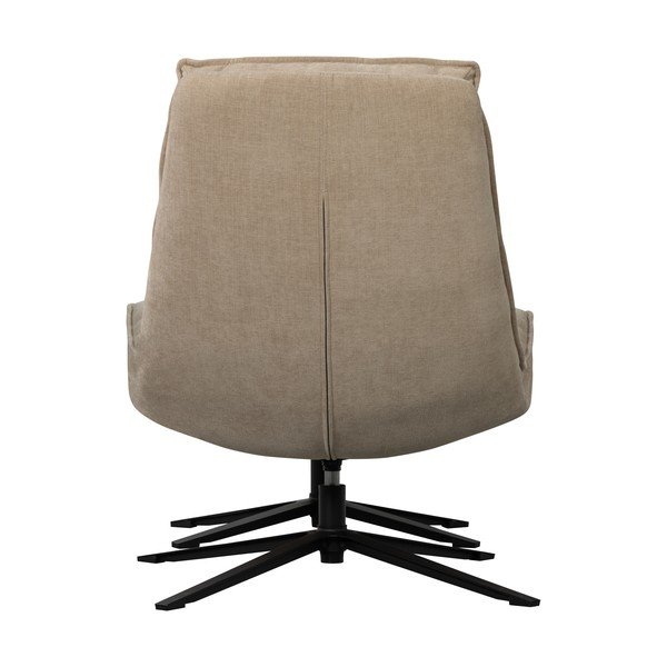 Obrotowy fotel z podnóżkiem z tkaniny szenilowej w naturalnym kolorze Kube – WOOOD-image-4