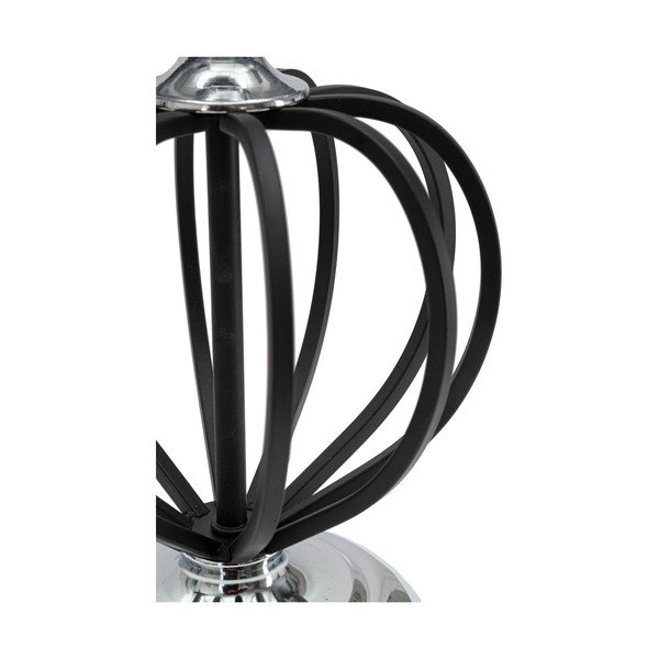Lampa stołowa w czarno-srebrnym kolorze z tekstylnym kloszem (wys. 44,5 cm) Darky – Mauro Ferretti-image-4