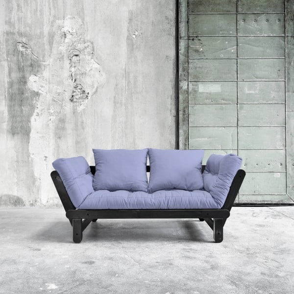 Sofa rozkładana Karup Beat Black/Blue Breeze