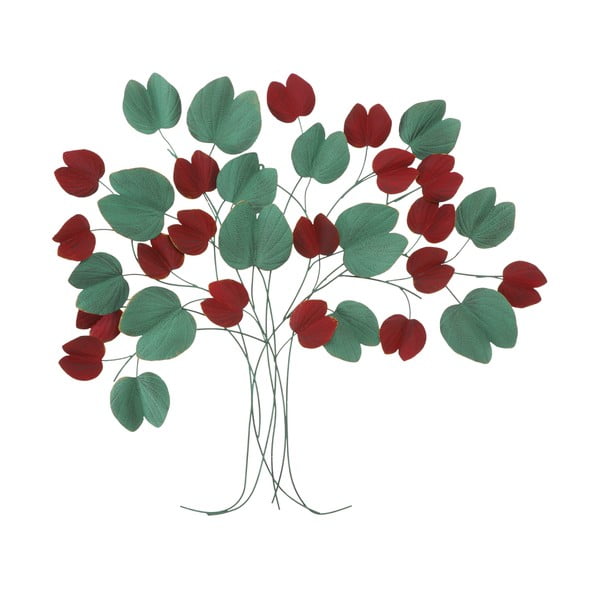 Czerwono-zielona dekoracja ścienna Mauro Ferretti Tree, 105x94 cm