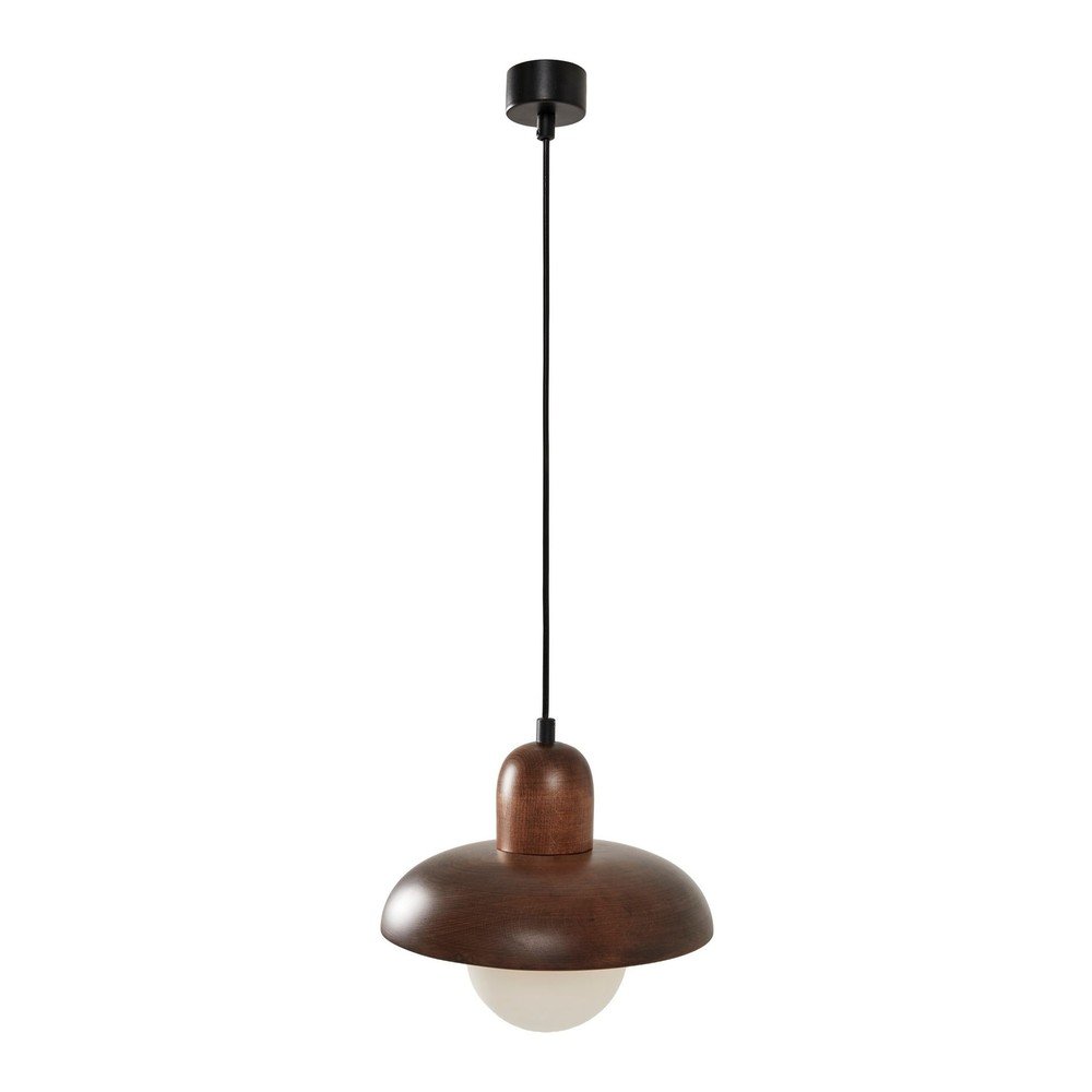 Brązowa lampa wisząca z drewnianym kloszem ø 25 cm Elsa – Opviq lights (zdjęcie 9)