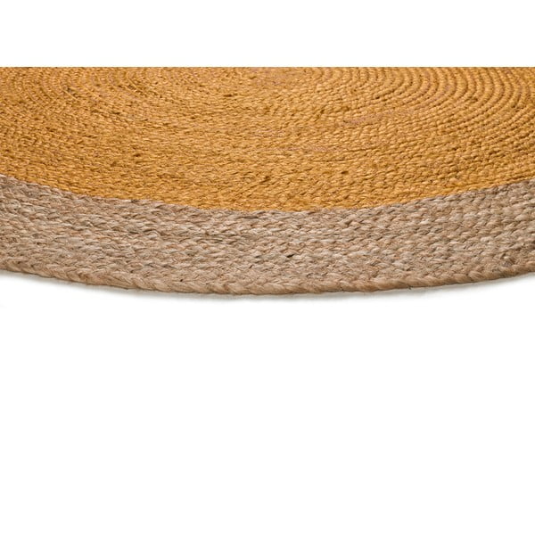 Musztardowo-naturalny okrągły dywan ø 90 cm Mahon – Universal-image-3