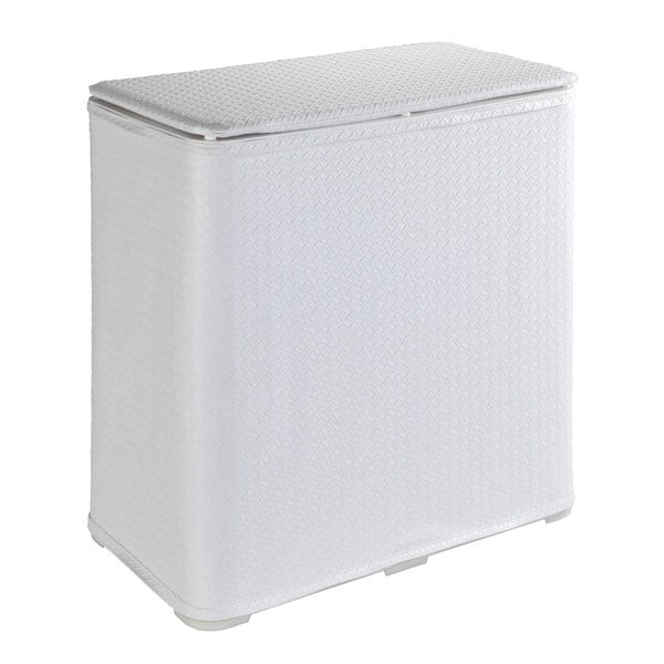 Biały rozkładany kosz na pranie Wenko Wanda, 65 l-image-1