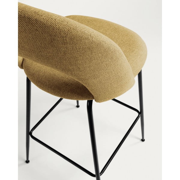 Musztardowe hokery zestaw 4 szt. (wysokość siedziska 63 cm) Mahalia – Kave Home-image-4