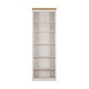 Biały regał z litego drewna sosnowego 74x223x37 cm Anita – Støraa