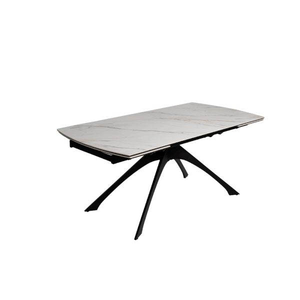 Rozkładany stół z dodatkowym blatem w dekorze marmuru 90x180 cm Rocía – Ixia