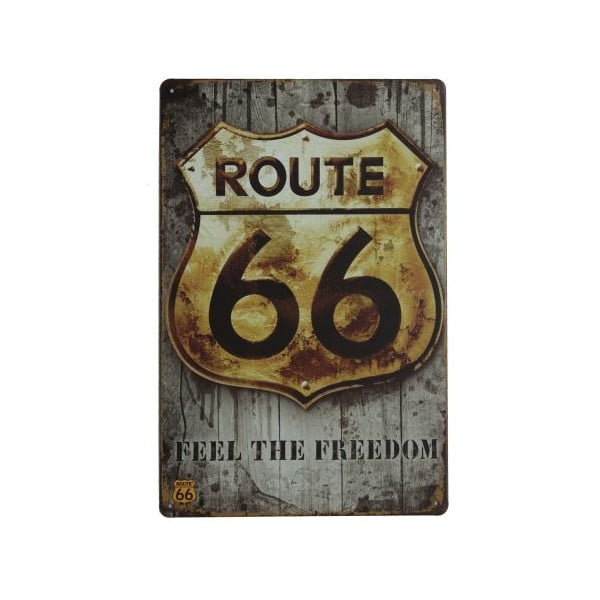 Tablica Route 66 Freedom, 20x30 cm
