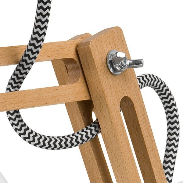 Biało-brązowy kinkiet ø 15 cm Marcello – LAMKUR-image-4