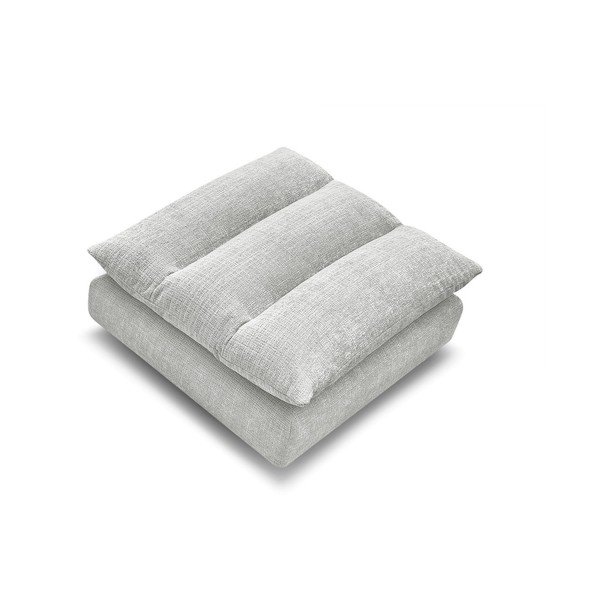 Jasnoszary podnóżek z tkaniny szenilowej Neil – Bobochic Paris-image-2