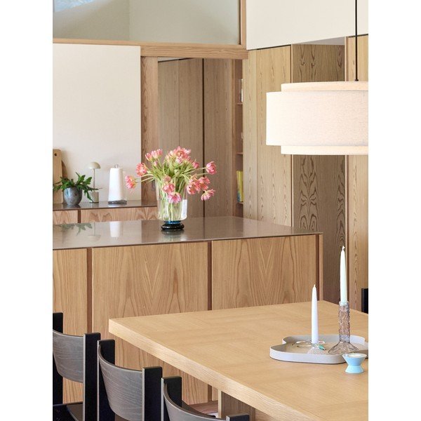 Kremowa tekstylna lampa wisząca ø60x23 cm Sable – Hübsch-image-2